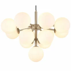 Luminaires Globo Lighting Grappy Suspension Nickel mat, 13 lumières