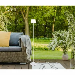 Luminaires Globo Lighting Gregoir Lampadaire LED Blanc, 1 lumière