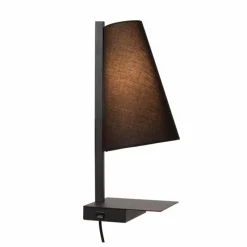 Lampes En Tissu-Luminaires Lucide GREGORY Applique murale Noir, 1 lumière
