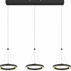 Luminaires Globo Lighting Grenvix Suspension LED Noir, 1 lumière* Suspensions