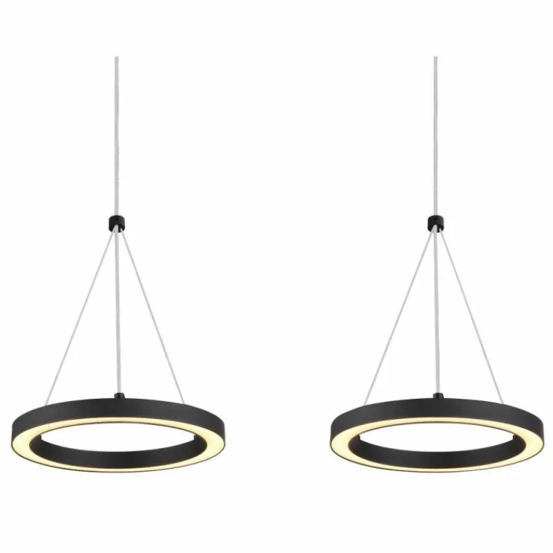 Luminaires Globo Lighting Grenvix Suspension LED Noir, 1 lumière* Suspensions