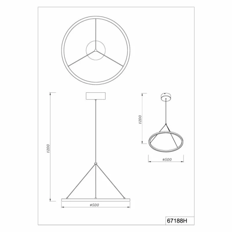 Luminaires Globo Lighting Grenvix Suspension LED Noir, 1 lumière* Éclairage Led