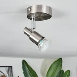 Luminaires Trio Gropptorp Plafonnier, Spot de plafond Nickel mat, 1 lumière* Spots Et Projecteurs