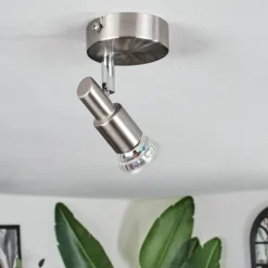 Luminaires Trio Gropptorp Plafonnier, Spot de plafond Nickel mat, 1 lumière* Spots Et Projecteurs