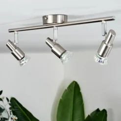 hofstein Gropptorp Plafonnier, Spot de plafond Nickel mat, 3 lumières