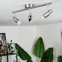 hofstein Gropptorp Plafonnier, Spot de plafond Nickel mat, 3 lumières