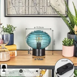 hofstein Gualtar Lampe à poser Noir, 1 lumière