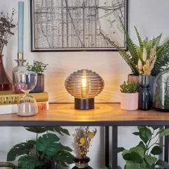 hofstein Gualtar Lampe à poser Noir, 1 lumière