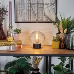 hofstein Gualtar Lampe à poser Noir, 1 lumière