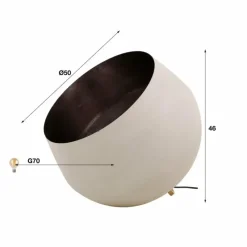 hofstein Guedixe Lampadaire, Lampe à poser Gris, 1 lumière* Lampes À Poser