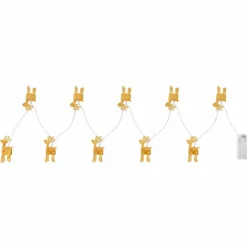 Lampes Dorées-Luminaires Globo Lighting Guirlande Globo BAILY LED Or, 10 lumières