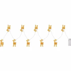 Lampes Dorées-Luminaires Globo Lighting Guirlande Globo BAILY LED Or, 10 lumières