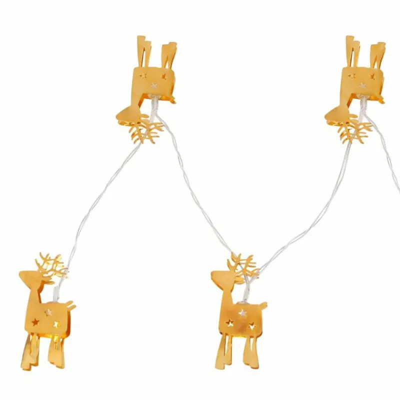 Lampes Dorées-Luminaires Globo Lighting Guirlande Globo BAILY LED Or, 10 lumières