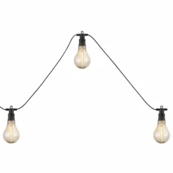Suspension Verre Fumé-Luminaires Globo Lighting Guirlande Globo LED Noir, 10 lumières