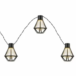 Luminaires Globo Lighting Guirlande Globo LED Noir, 10 lumières