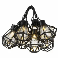 Luminaires Globo Lighting Guirlande Globo LED Noir, 10 lumières