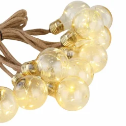 Luminaires Globo Lighting Guirlande Globo SOLAR LED Brun, 10 lumières