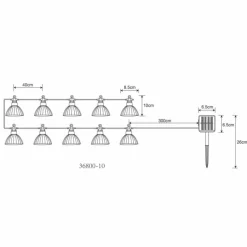 Luminaires Globo Lighting Guirlande Globo SOLAR LED Noir, 10 lumières