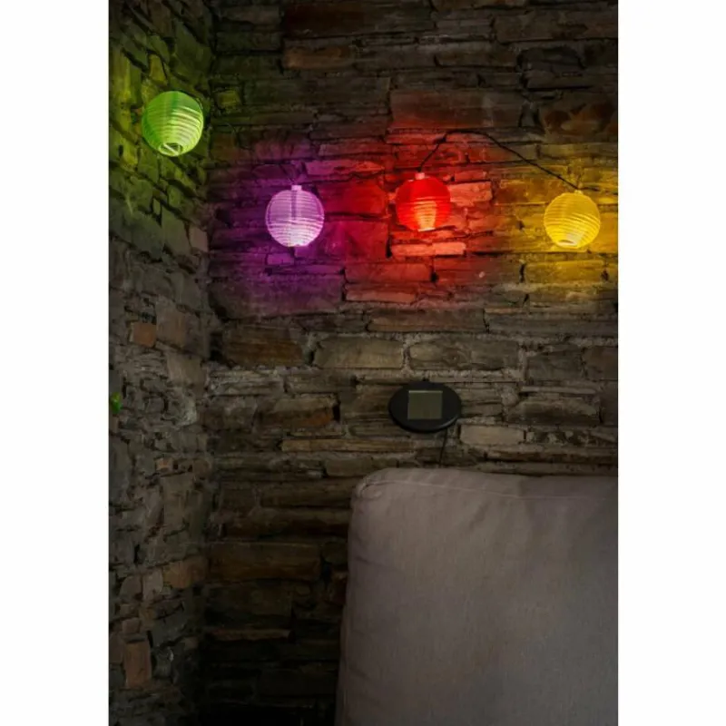 Lampes En Tissu-Luminaires Eglo guirlande lumineuse solaire Eglo DOTS LED Noir, 10 lumières