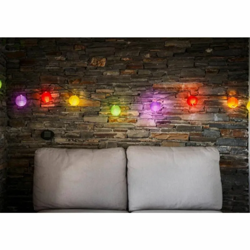 Lampes En Tissu-Luminaires Eglo guirlande lumineuse solaire Eglo DOTS LED Noir, 10 lumières