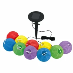 Lampes En Tissu-Luminaires Eglo guirlande lumineuse solaire Eglo DOTS LED Noir, 10 lumières