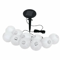 Luminaires Eglo guirlande lumineuse solaire Eglo BALL LED Noir, 10 lumières