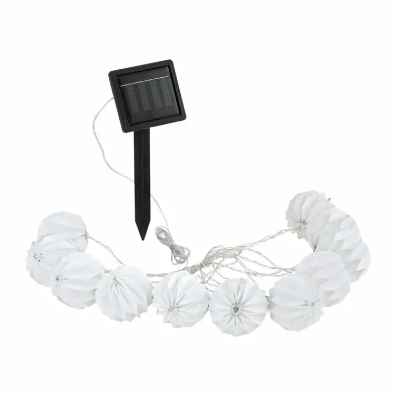 Luminaires Eglo guirlande lumineuse solaire Eglo BALL LED Blanc, 10 lumières