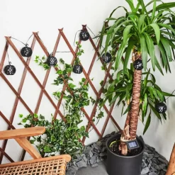 hofstein guirlande lumineuse solaire Torpo LED Noir, Blanc, 96 lumières