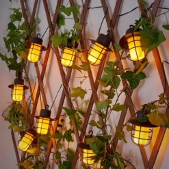 Luminaires Rustiques-hofstein Guirlande Pozzuoli LED Noir, Blanc, 10 lumières