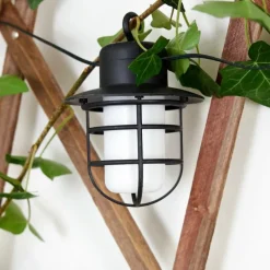 Luminaires Rustiques-hofstein Guirlande Pozzuoli LED Noir, Blanc, 10 lumières