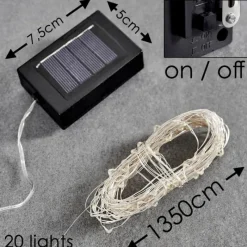 hofstein Guirlande solaire Pistoia LED Blanc, 120 lumières