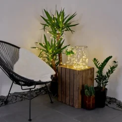 hofstein Guirlande solaire Pistoia LED Blanc, 120 lumières