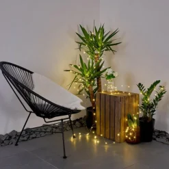 hofstein Guirlande solaire Pistoia LED Blanc, 120 lumières