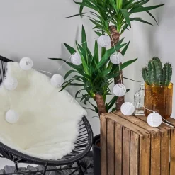 hofstein Guirlande solaire Redding LED Blanc, 10 lumières