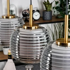 Lampes Dorées-hofstein Gutdalen Suspension, Suspension Or, Noir, 3 lumières