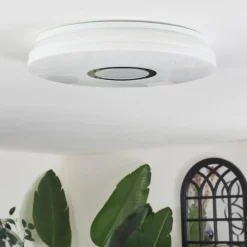 hofstein Hafdhem Plafonnier LED Argenté, 1 lumière, Télécommandes