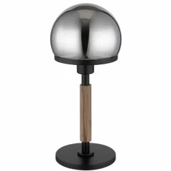 Suspension Verre Fumé-Luminaires Globo Lighting Haku Lampe à poser Écru, Noir, 1 lumière