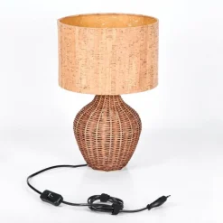 Luminaires Scandinaves-hofstein Halarna Lampe à poser Brun, Écru, 1 lumière