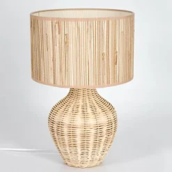 Lampes En Tissu-hofstein Halarna Lampe à poser Écru, 1 lumière