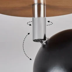 Luminaires Scandinaves-hofstein Haldor Plafonnier, Spot de plafond Brun, Chrome, Noir, 1 lumière