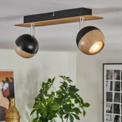 Luminaires Scandinaves-hofstein Haldor Plafonnier, Spot de plafond Brun, Chrome, Noir, 2 lumières