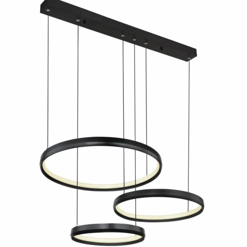 Luminaires Globo Lighting HALLI Suspension LED Noir, 1 lumière* Suspensions