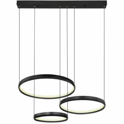 Luminaires Globo Lighting HALLI Suspension LED Noir, 1 lumière* Suspensions
