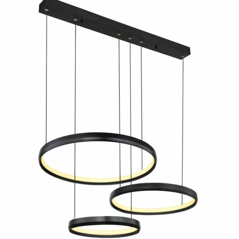 Luminaires Globo Lighting HALLI Suspension LED Noir, 1 lumière* Suspensions