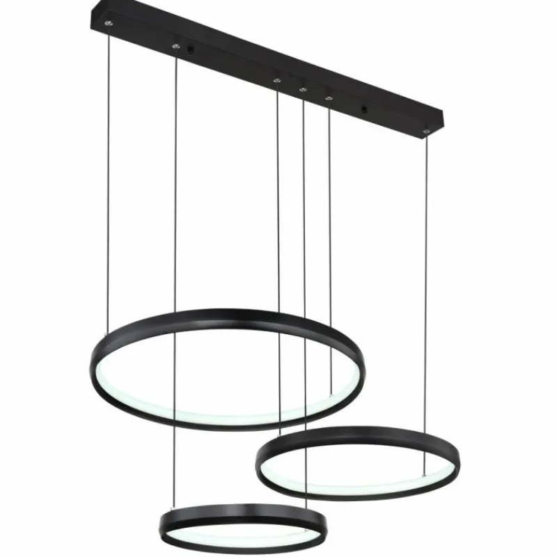Luminaires Globo Lighting HALLI Suspension LED Noir, 1 lumière* Suspensions