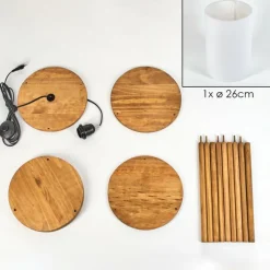 Lampes En Tissu-hofstein Hamaa Lampadaire Écru, 1 lumière