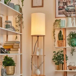 Lampes En Tissu-hofstein Hamaa Lampadaire Écru, 1 lumière