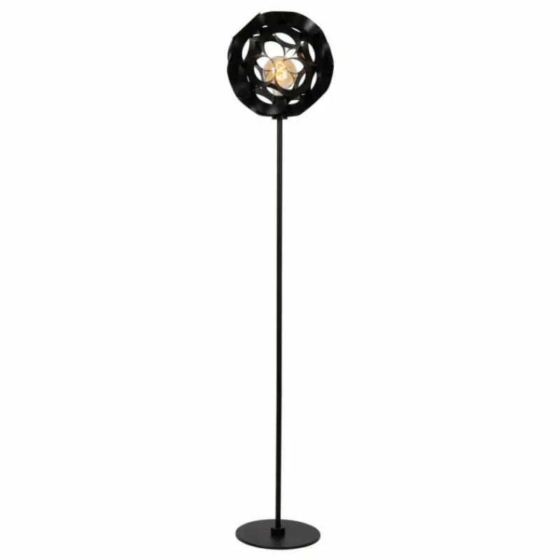 Lampes À Boules-Luminaires Lucide HANNELORE Lampadaire Noir, 1 lumière