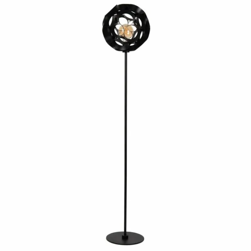 Lampes À Boules-Luminaires Lucide HANNELORE Lampadaire Noir, 1 lumière