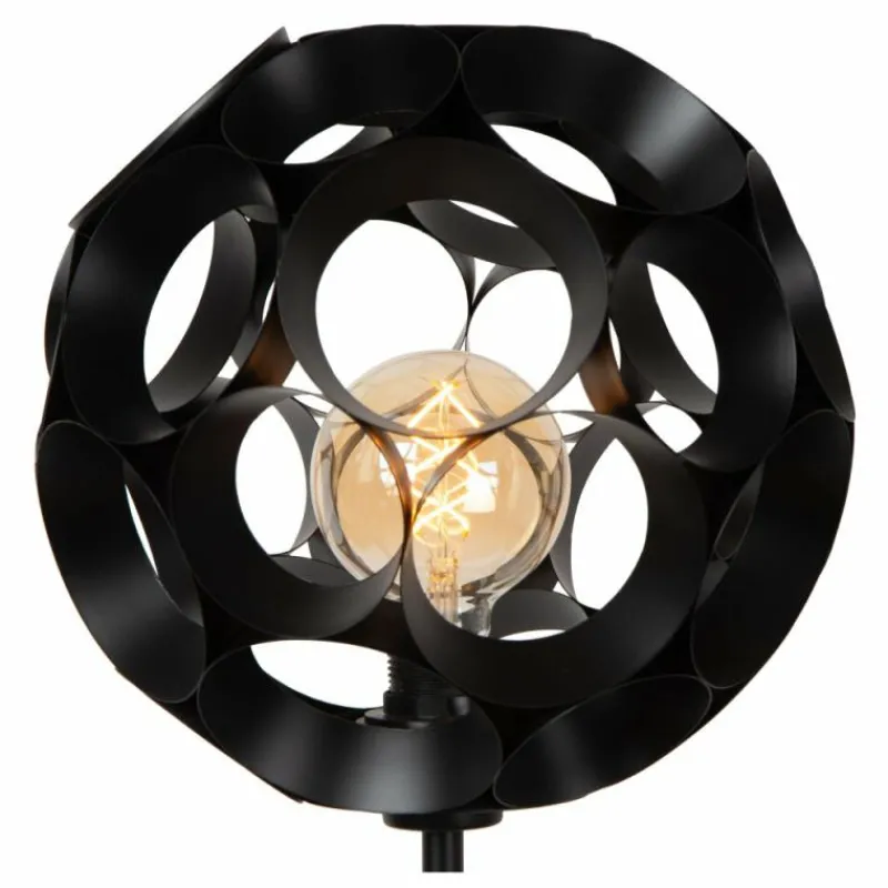 Lampes À Boules-Luminaires Lucide HANNELORE Lampadaire Noir, 1 lumière
